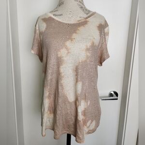 Tidye Linen Tan Cream Silver Top